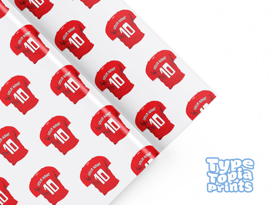 The Football Shirt | Personalised Wrapping Paper