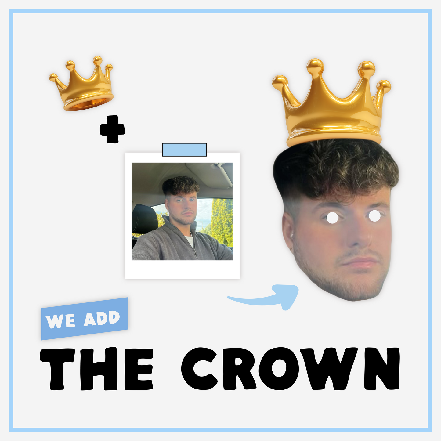 Personalised Face Mask - With A Crown