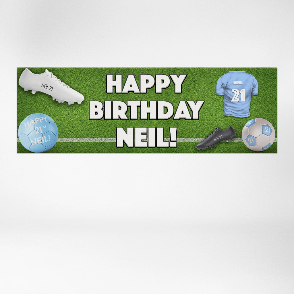 The Football Birthday Banner