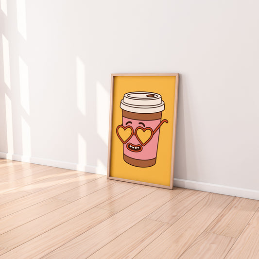 Wall Poster | Coffee Cup | Pink