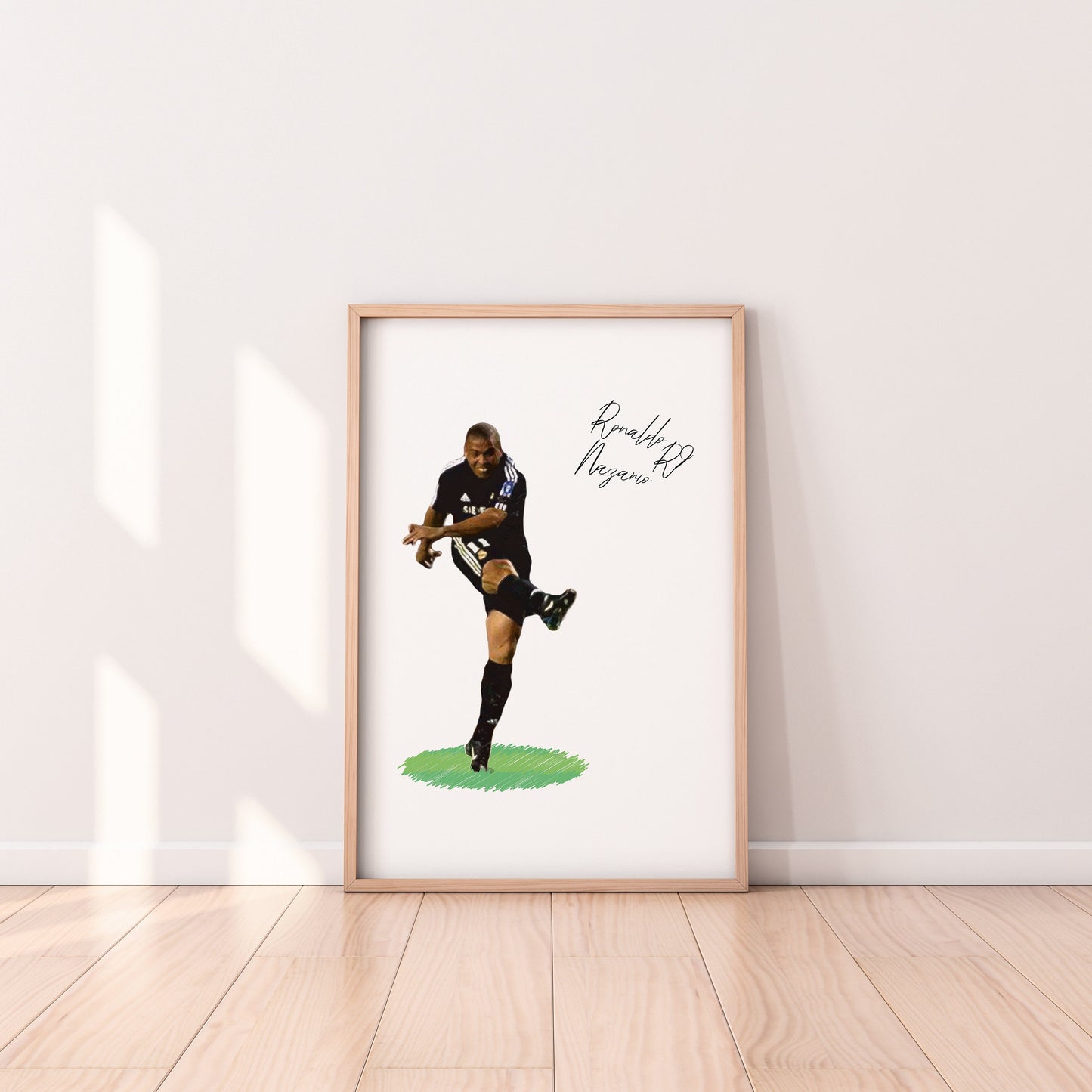 Wall Poster | R9 Poster | Ronaldo Nazario Art | Signed Football Poster | Football Poster | Ronaldo Poster | Ronaldo Signed Poster