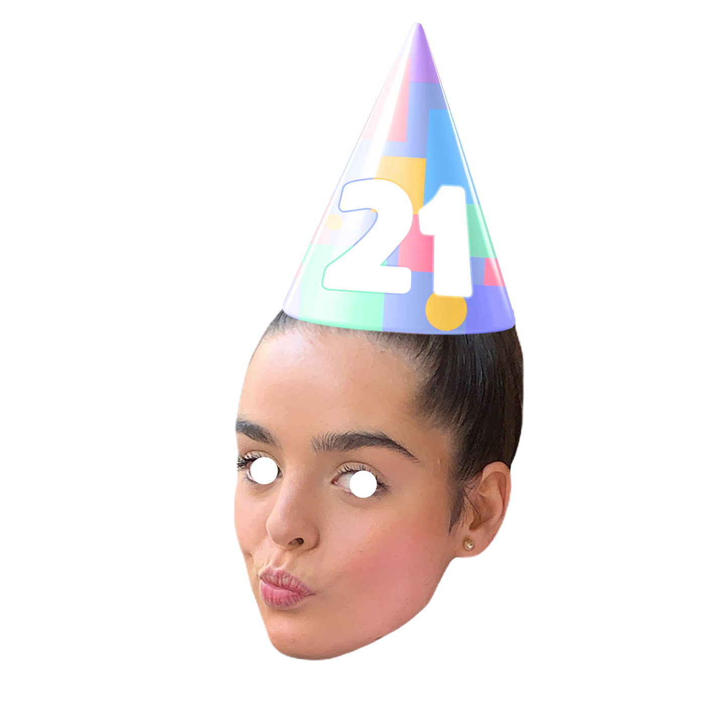 Personalised Face Mask - With A Party Hat