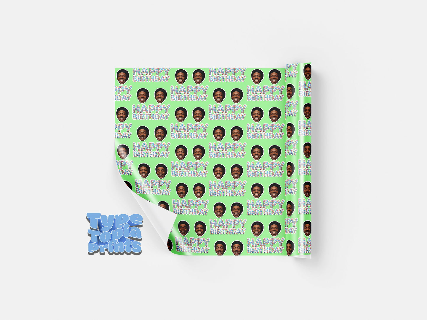 Happy Birthday Gift Wrap | Any Face Personalised Wrapping Paper