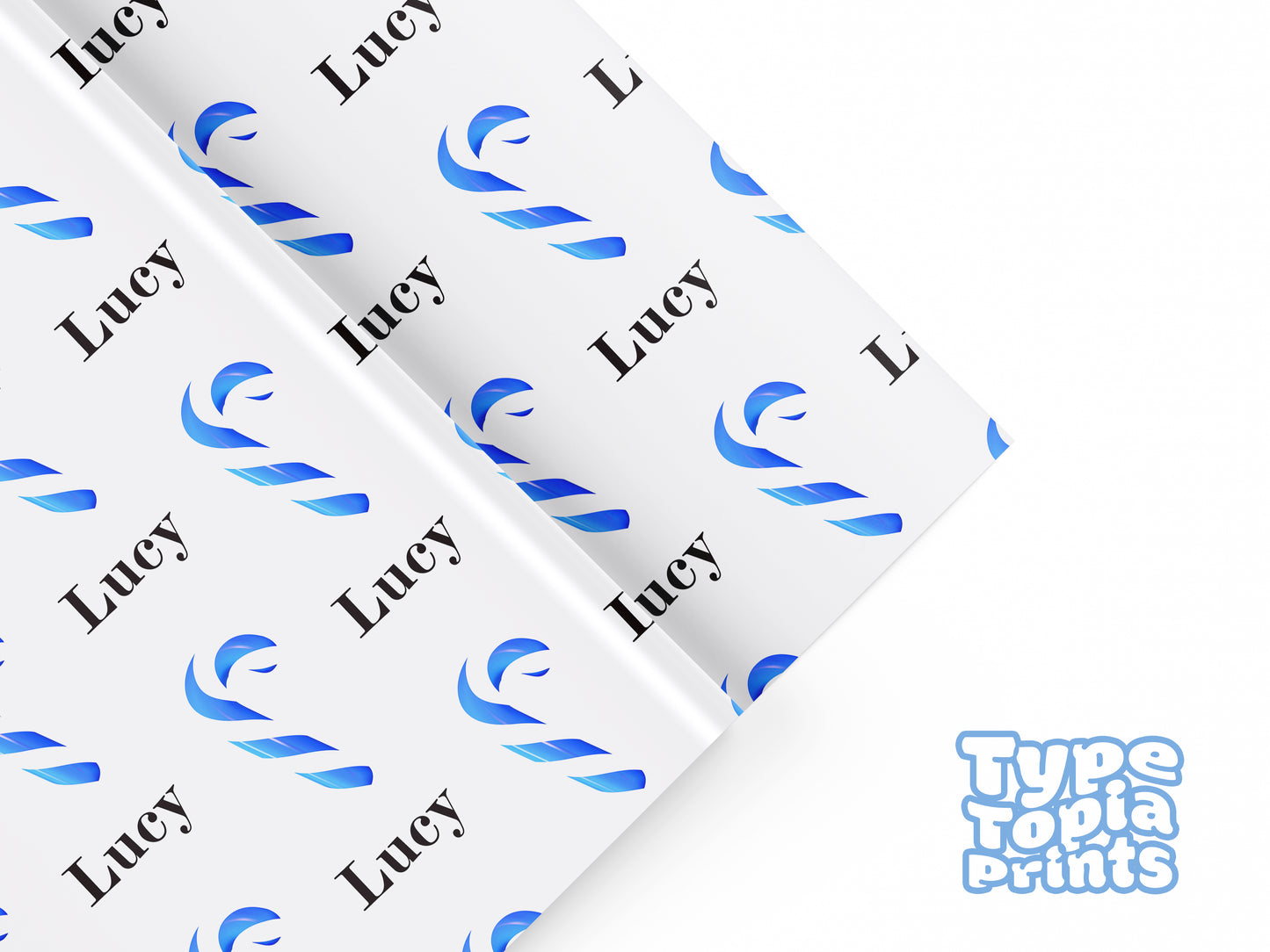 Personalised Christmas Wrapping Paper Candy Cane | Gift Wrap | Christmas Gift