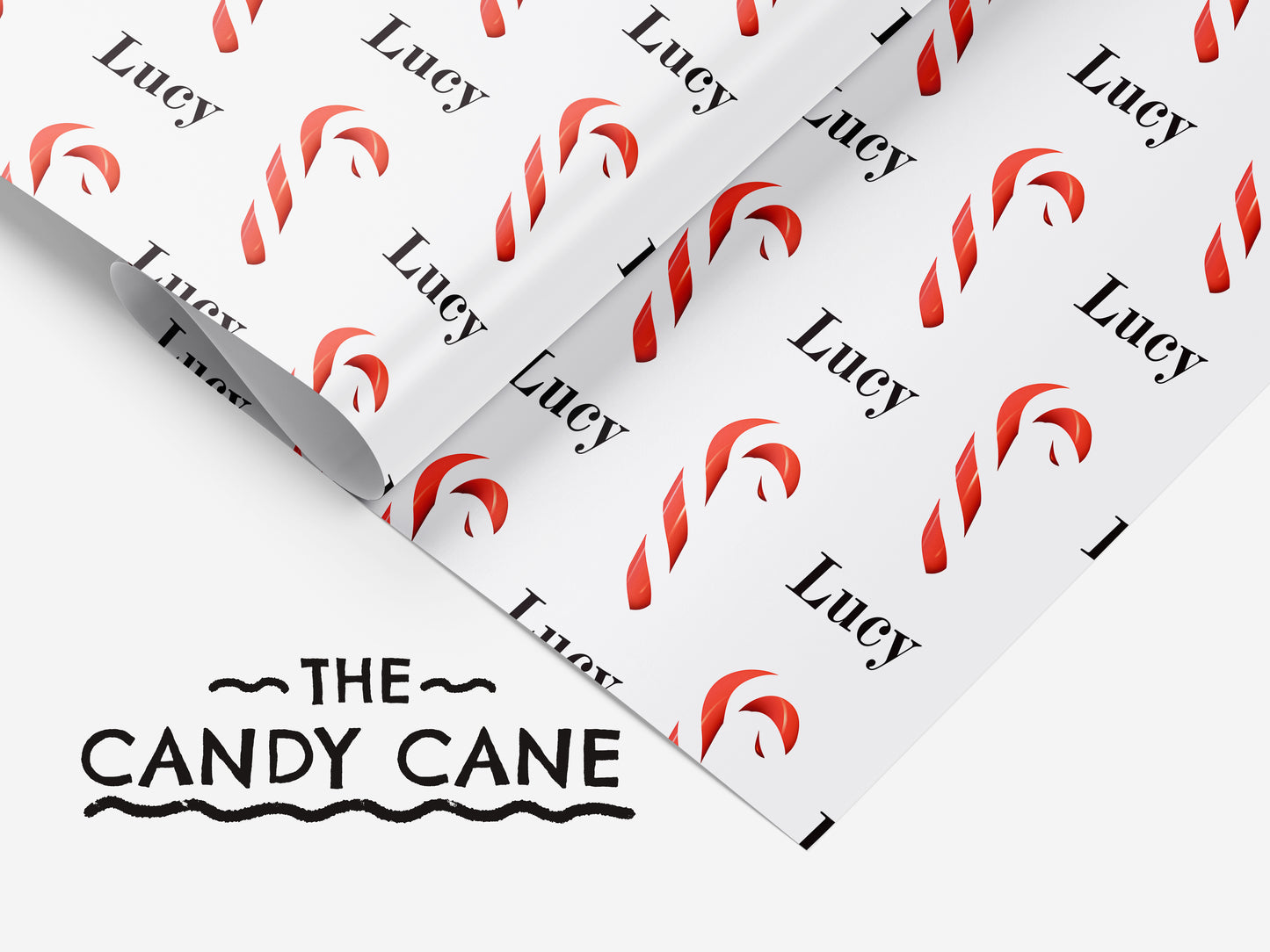 Personalised Christmas Wrapping Paper Candy Cane | Gift Wrap | Christmas Gift