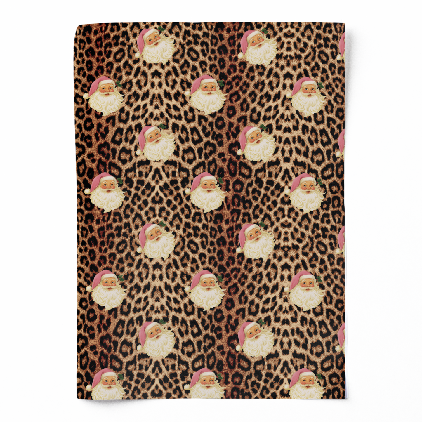 Leopard Santa Gift Wrap
