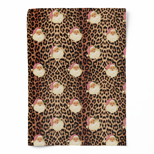 Leopard Santa Gift Wrap