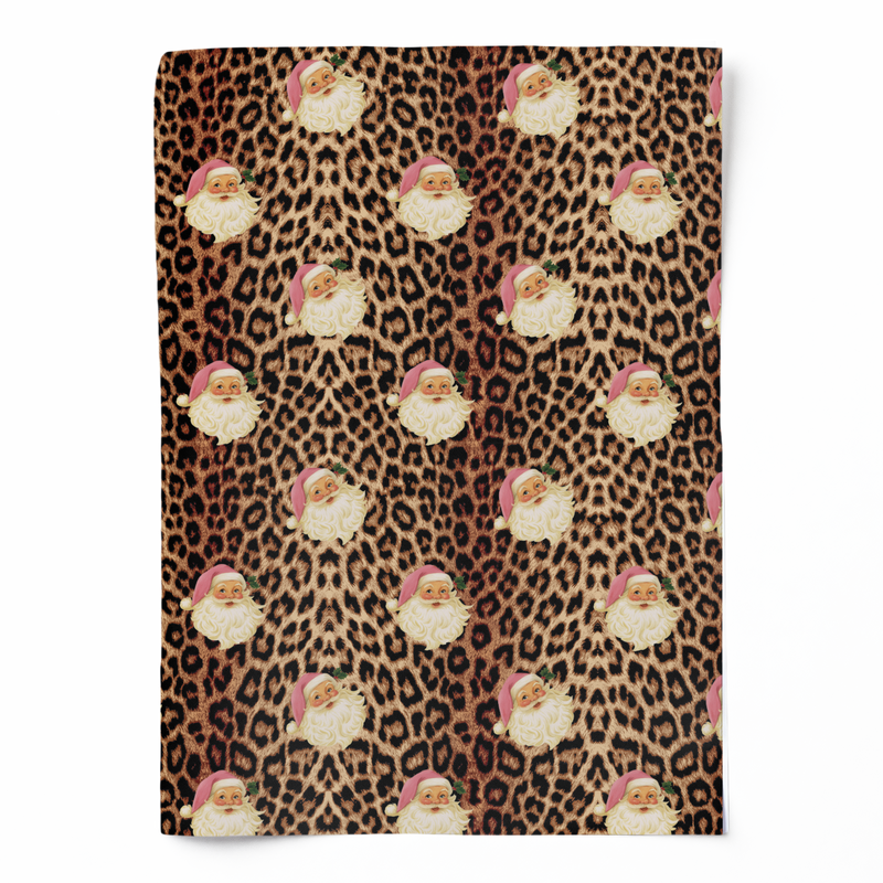 Leopard Santa Gift Wrap