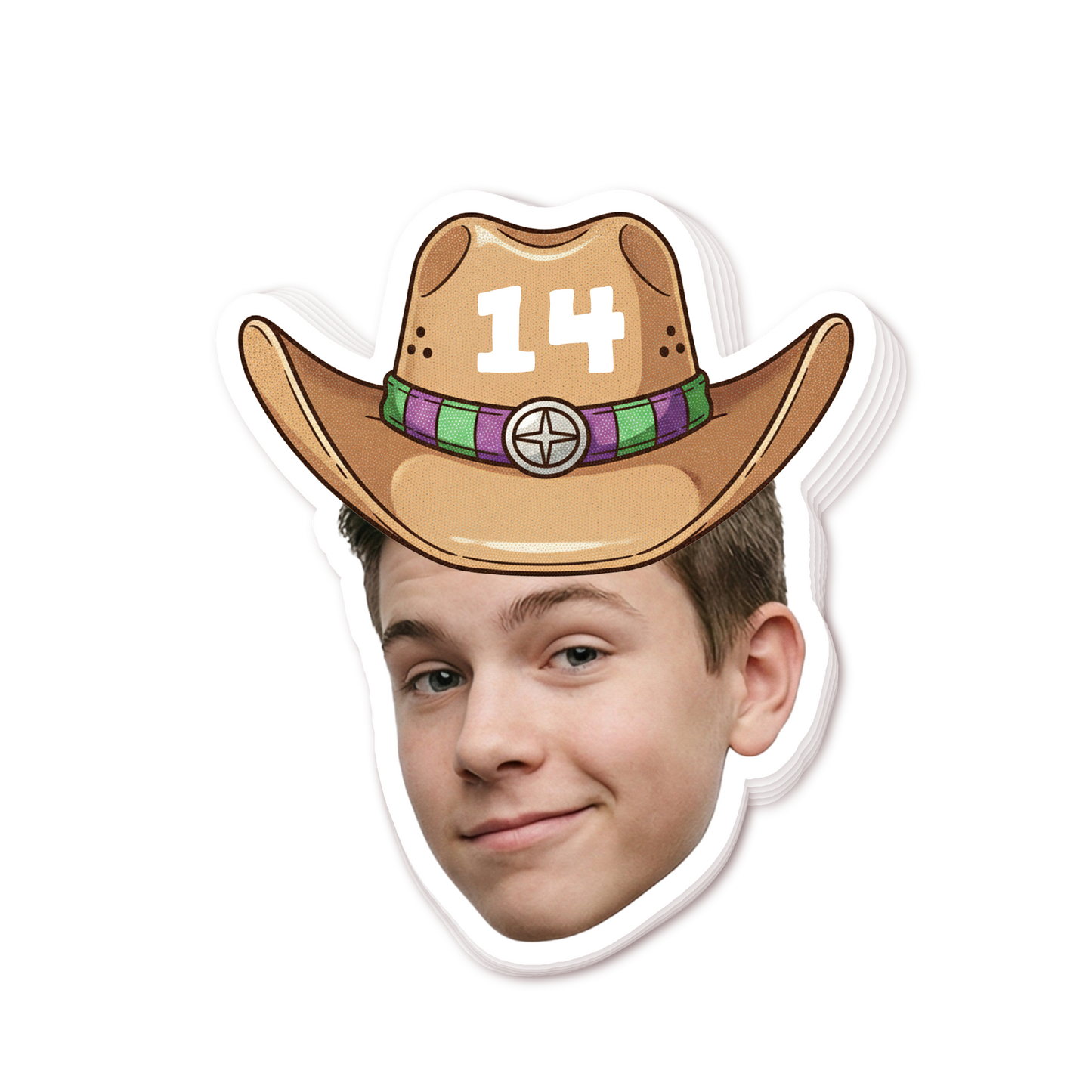 Personalised Cowboy / cowgirl Face Confetti