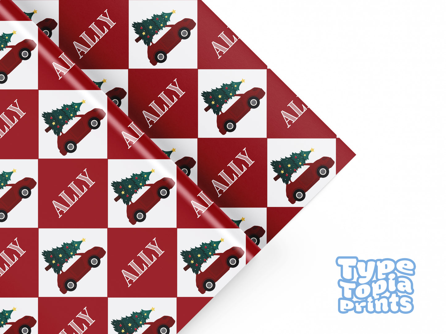 Driving Home For Christmas | Personalised Christmas Wrapping Paper