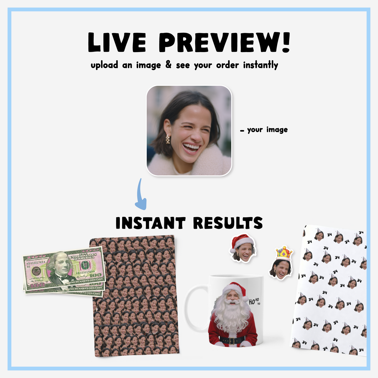 Personalised 'The Crown' Face Confetti