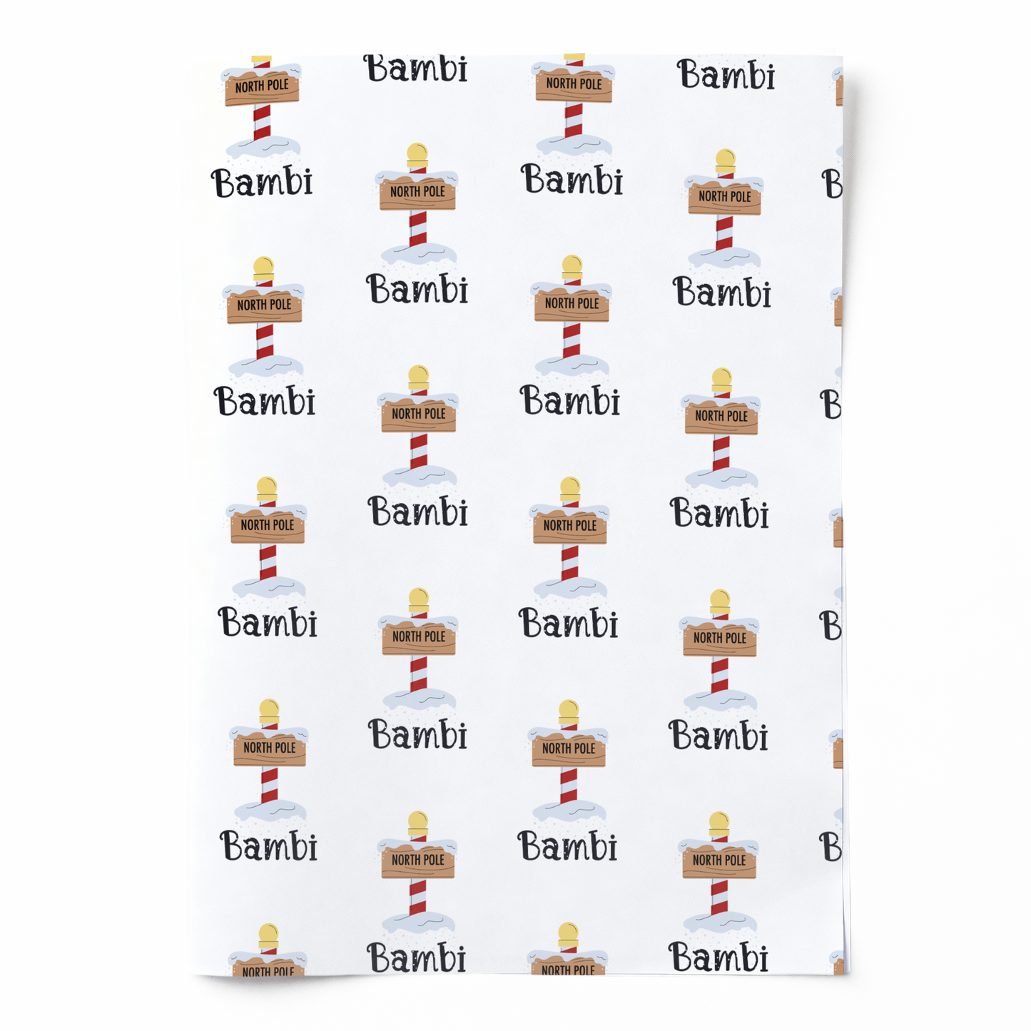 The North Pole | Personalised Christmas Wrapping Paper