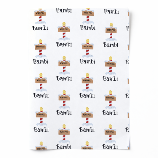 The North Pole | Personalised Christmas Wrapping Paper
