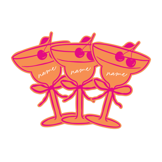 Personalised Cherry Cocktail Place Card