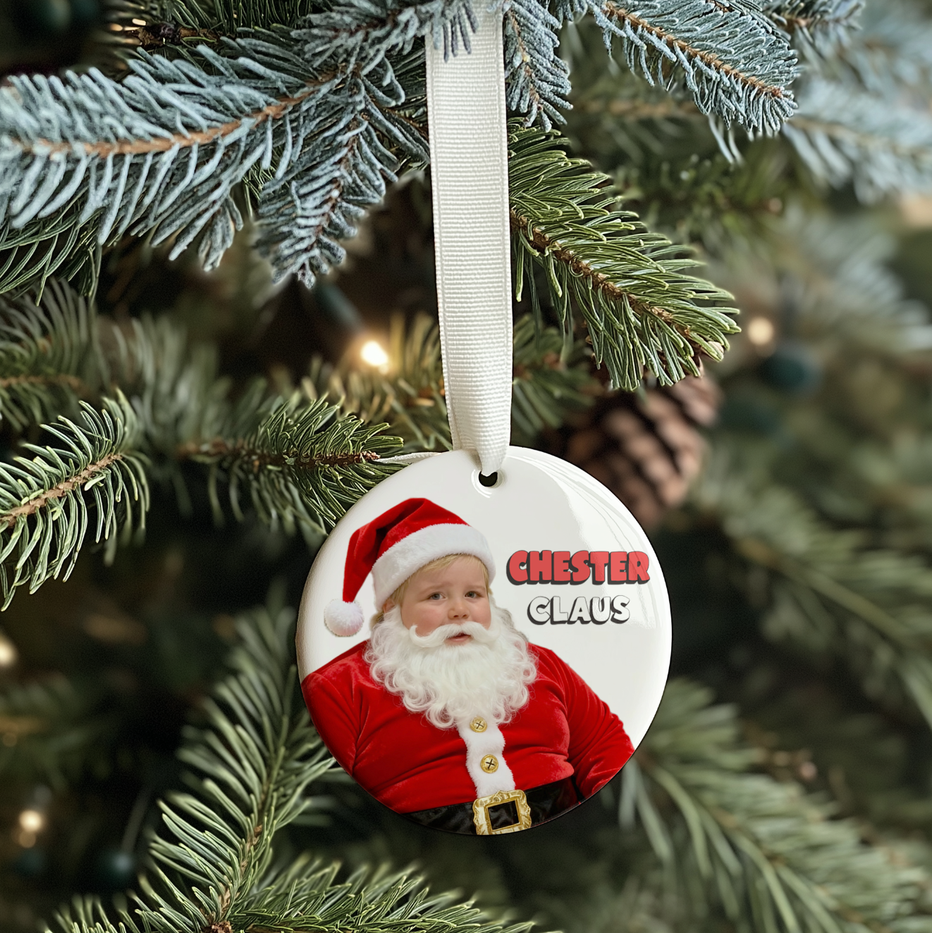 Fat Santa | Personalised Bauble | Turn Them Into Santa