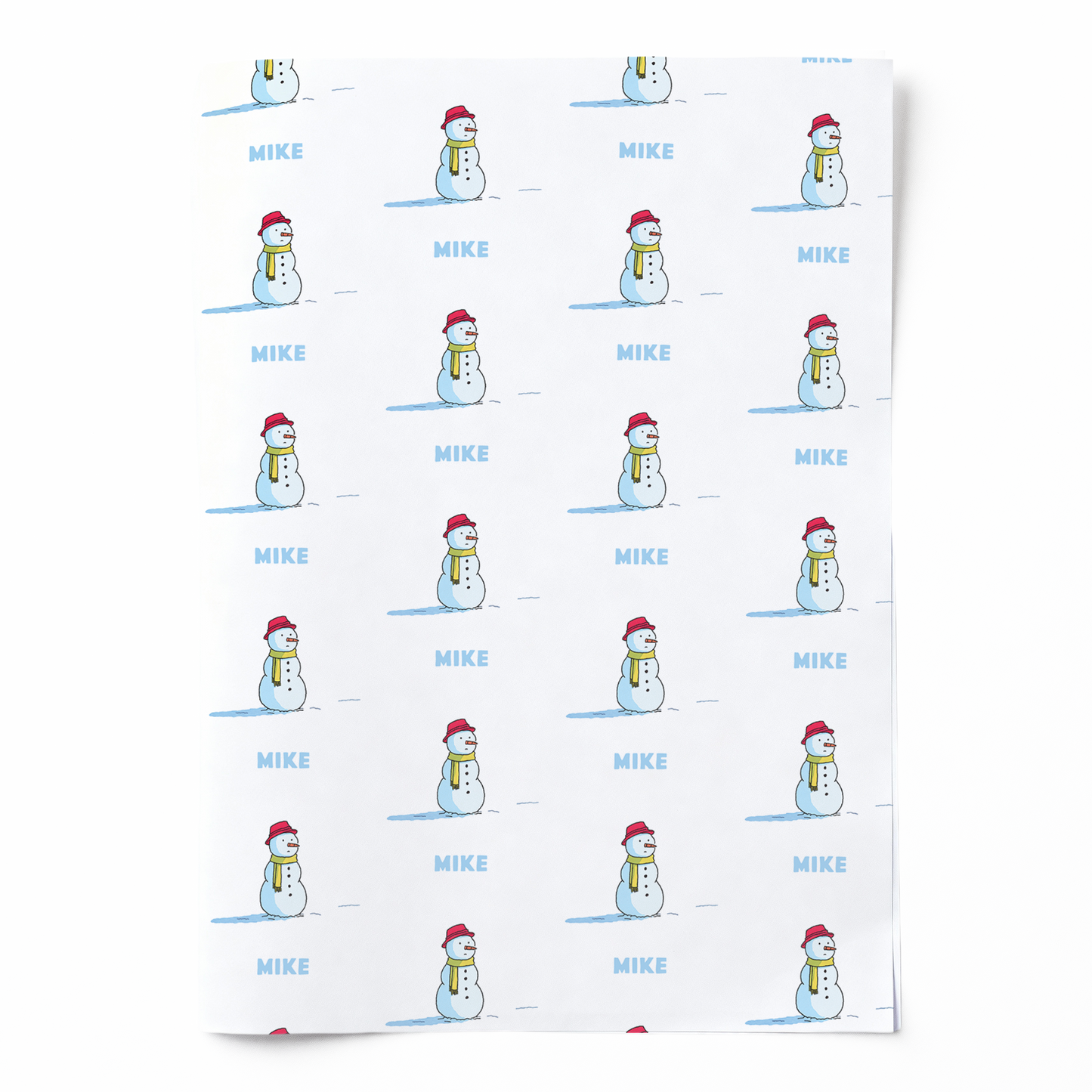 Snowman Personalised Gift Wrap