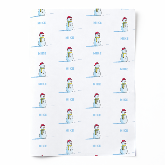 Snowman Personalised Gift Wrap