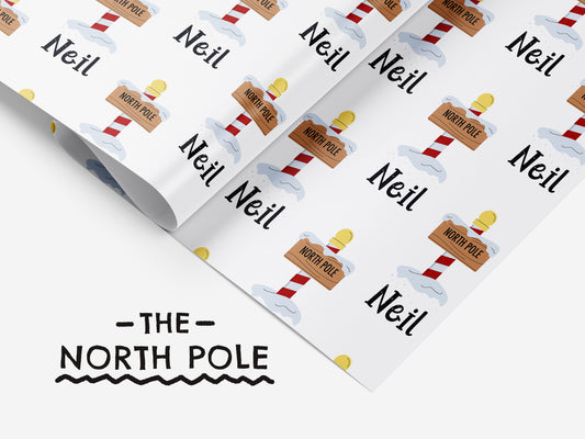 The North Pole | Personalised Christmas Wrapping Paper