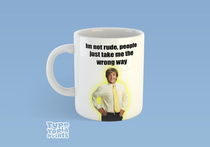 Mr G "Rude" Fan Mug – Perfect Gift for Fans of the Icon & TV Star - Funny Mug