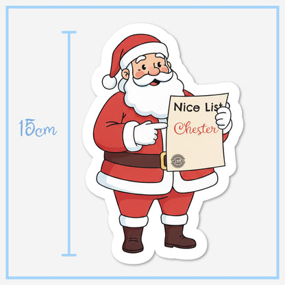 Santa Place Card Christmas Place Card • Personalised Nice List Name Tag • Holiday Table Decor • Santa Menu Card • Festive Dinner Table