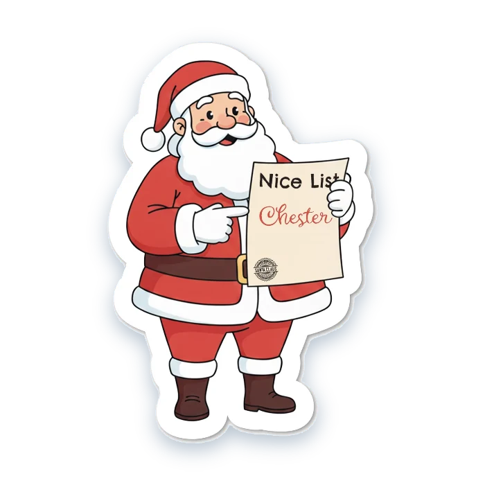 Santa Place Card Christmas Place Card